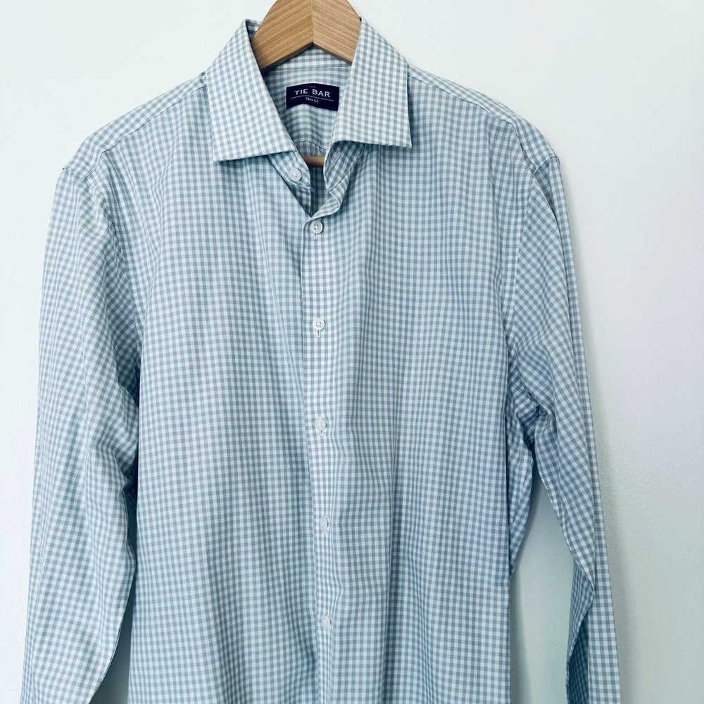 TIE BAR Dress Shirt - Trim Fit - Large